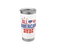 All American Dude 4th of July Boys Kids Sunglasses Family Vaso térmico de acero inoxidable de doble pared