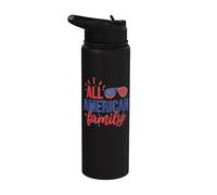 All American Family 4th of July Sunglasses Family Stainless Steel Insulated Water Bottle