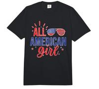 All American Girl 4th of July Girls Kids Sunglasses Family Comfort Colors Adult Heavyweight T-Shirt