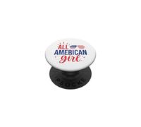 All American Girl 4th of July Girls Kids Sunglasses Family PopSockets PopGrip Adhesivo