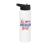 All American Girl 4th of July Girls Kids Sunglasses Family Stainless Steel Insulated Water Bottle