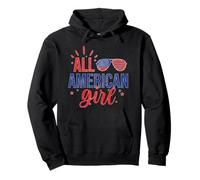 All American Girl 4th of July Girls Kids Sunglasses Family Sudadera con Capucha