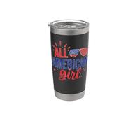 All American Girl 4th of July Girls Kids Sunglasses Family Vaso térmico de acero inoxidable de doble pared