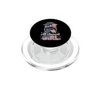 All American Girl Messy Bun USA Estilo patriótico PopSockets PopGrip para MagSafe