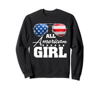 All American Girl USA Flag Sunglasses 4th of July Sudadera