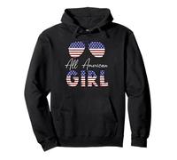 All American Girl USA Flag Sunglasses 4th of July Sudadera con Capucha