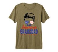 All American Granddad Sunglasses USA Flag 4th of July Camiseta Premium