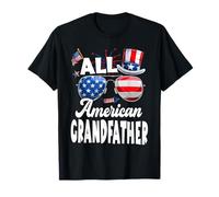 All American Grandfather Flag Sunglasses 4th of July Camiseta