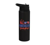 All American Grandma 4th of July Sunglasses Family Stainless Steel Insulated Water Bottle