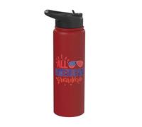 All American Grandma 4th of July Sunglasses Family Stainless Steel Insulated Water Bottle