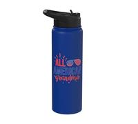 All American Grandma 4th of July Sunglasses Family Stainless Steel Insulated Water Bottle
