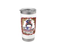 All American Grandma Patriotic Matching Family 4th of July Vaso térmico de acero inoxidable de doble pared