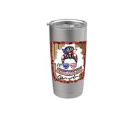 All American Grandma Patriotic Matching Family 4th of July Vaso térmico de acero inoxidable de doble pared