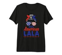 All American Lala Grandma Sunglasses USA Flag 4th of July Camiseta Premium