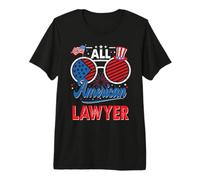 All American Lawyer American Flag Sunglasses 4th of July Camiseta Premium