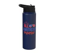 All American Mama 4th of July Sunglasses Family Stainless Steel Insulated Water Bottle
