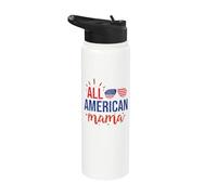 All American Mama 4th of July Sunglasses Family Stainless Steel Insulated Water Bottle