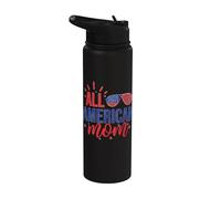 All American Mom 4th of July Moms Sunglasses Family Stainless Steel Insulated Water Bottle