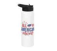 All American Mom 4th of July Moms Sunglasses Family Stainless Steel Insulated Water Bottle