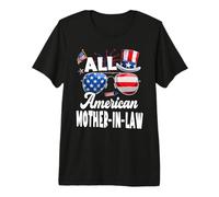 All American Mother-In-Law USA Flag Sunglasses 4th of July Camiseta Premium