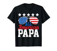 All American Papa 4th of July American Flag Dad Grandpa Camiseta