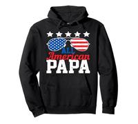 All American Papa 4th of July American Flag Dad Grandpa Sudadera con Capucha