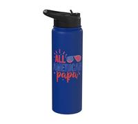 All American Papa 4th of July Sunglasses Family Stainless Steel Insulated Water Bottle
