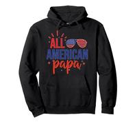 All American Papa 4th of July Sunglasses Family Sudadera con Capucha