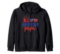 All American Papa 4th of July Sunglasses Family Sudadera con Capucha