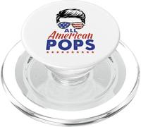 All American Pops Grandpa Sunglasses USA Flag 4th of July PopSockets PopGrip para MagSafe