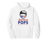 All American Pops Grandpa Sunglasses USA Flag 4th of July Sudadera con Capucha