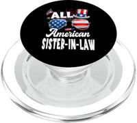 All American Sister In Law USA Flag Sunglasses 4th of July PopSockets PopGrip para MagSafe
