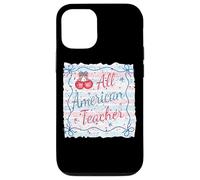 All American Teacher Cherry Stars Marco Carcasa para iPhone 12/12 Pro