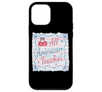 All American Teacher Cherry Stars Marco Carcasa para iPhone 12 mini