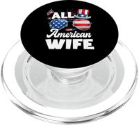 All American Wife American Flag Sunglasses 4th of July PopSockets PopGrip para MagSafe