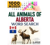 All Animals of Alberta - Word Search: Large Print
