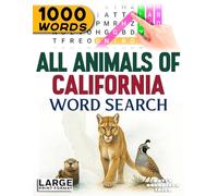 All Animals of California - Word Search: Large Print