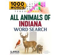 All Animals of Indiana - Word Search: Large Print