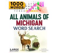 All Animals of Michigan - Word Search: Large Print
