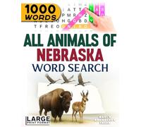 All Animals of Nebraska - Word Search: Large Print