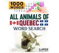 All Animals of Quebec - Word Search: Large Print
