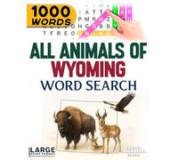 All Animals of Wyoming - Word Search: Large Print