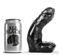 All Black Dildo Realista 15 Cm - Diseño Liso Para Un Deslizamiento Suave