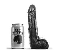 All Black Dildo realista negro suave 20 cm 1 ud