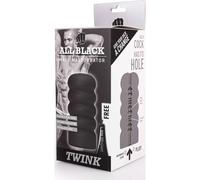 All Black Masturbador Real Skin Touch Twink – Supersuave con interior estructurado – Negro