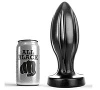 ALL BLACK Plug Anal 21 Cm - Diseño Suave Con Surcos Sensacionales Para Placer Intenso