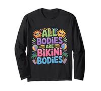All Bodies Are Bikini Bodies Self-Love Beach Mindset - Manga Larga