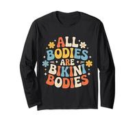 All Bodies Are Bikini Bodies Self-Love Beach Mindset - Manga Larga