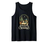 All Booked For Christmas Cozy Holiday Book Lover Graphic Camiseta sin Mangas