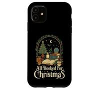 All Booked For Christmas Cozy Holiday Book Lover Graphic Carcasa para iPhone 11